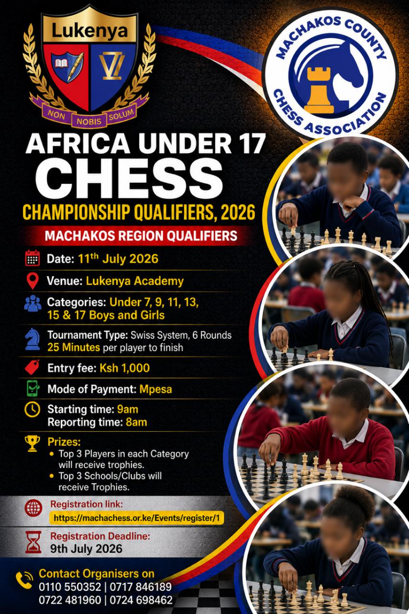 AFRICA UNDER 17  CHESS CHAMPIONSHIP QUALIFIERS, 2026 Poster